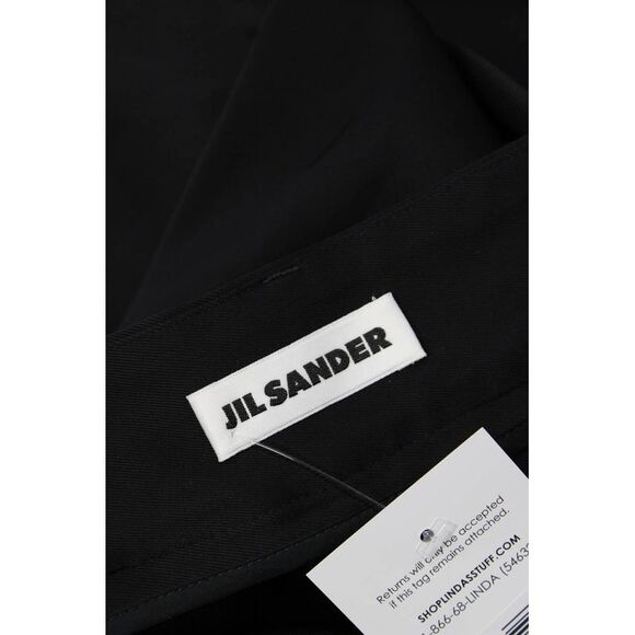 Jil Sander Womens Zipper Fly High Rise Wide Leg Pants Black Cotton Size FR 34 - Picture 6 of 6